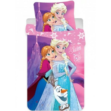  Disney Jégvarázs Gyerek ágyneműhuzat 90×140cm, 40×55 cm Elsa Anna Frozen hóember