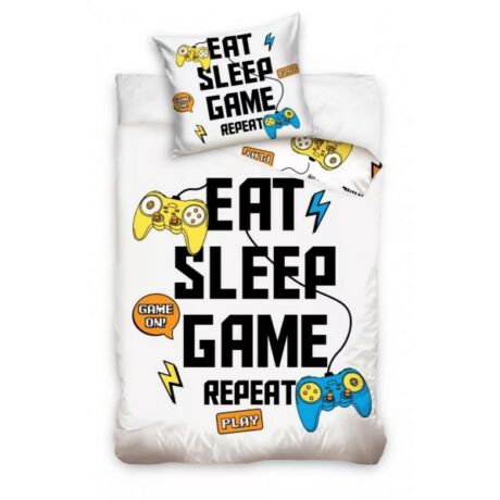 Gamer ágyneműhuzat 140×200cm, 70×90 cm Eat Sleep Game